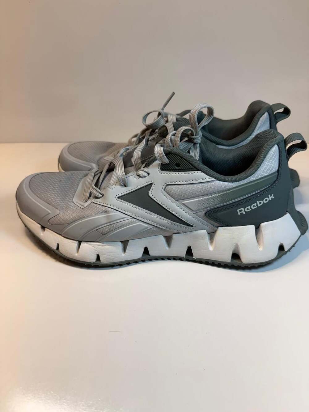 Reebok Zig Dynamica 4 gray running shoes for men, size 9.5